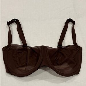 SKIMS Chocolate Brown Sheer Balconette Bra 34DD
